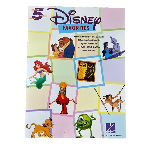 Disney Favorites for Five Finger Piano Sheet Music Hal Leonard - Picture 1 of 5